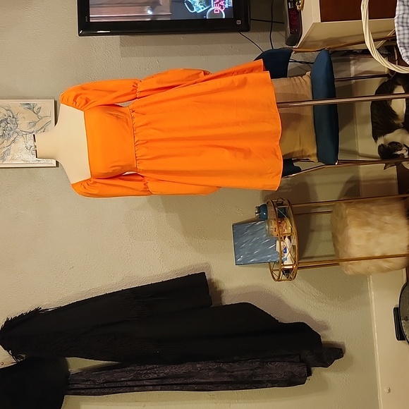 Exlura NWT Boho Peasant Dress Coral Like Color Sz. Small - Picture 5 of 15